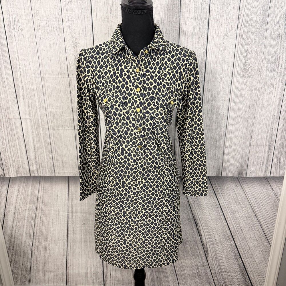 Jude Connally Women's XS Multicolored Animal Print 3/4 Sleeve Sheath Dress